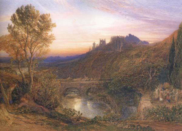 Samuel Palmer A Towered City or The Haunted Stream France oil painting art